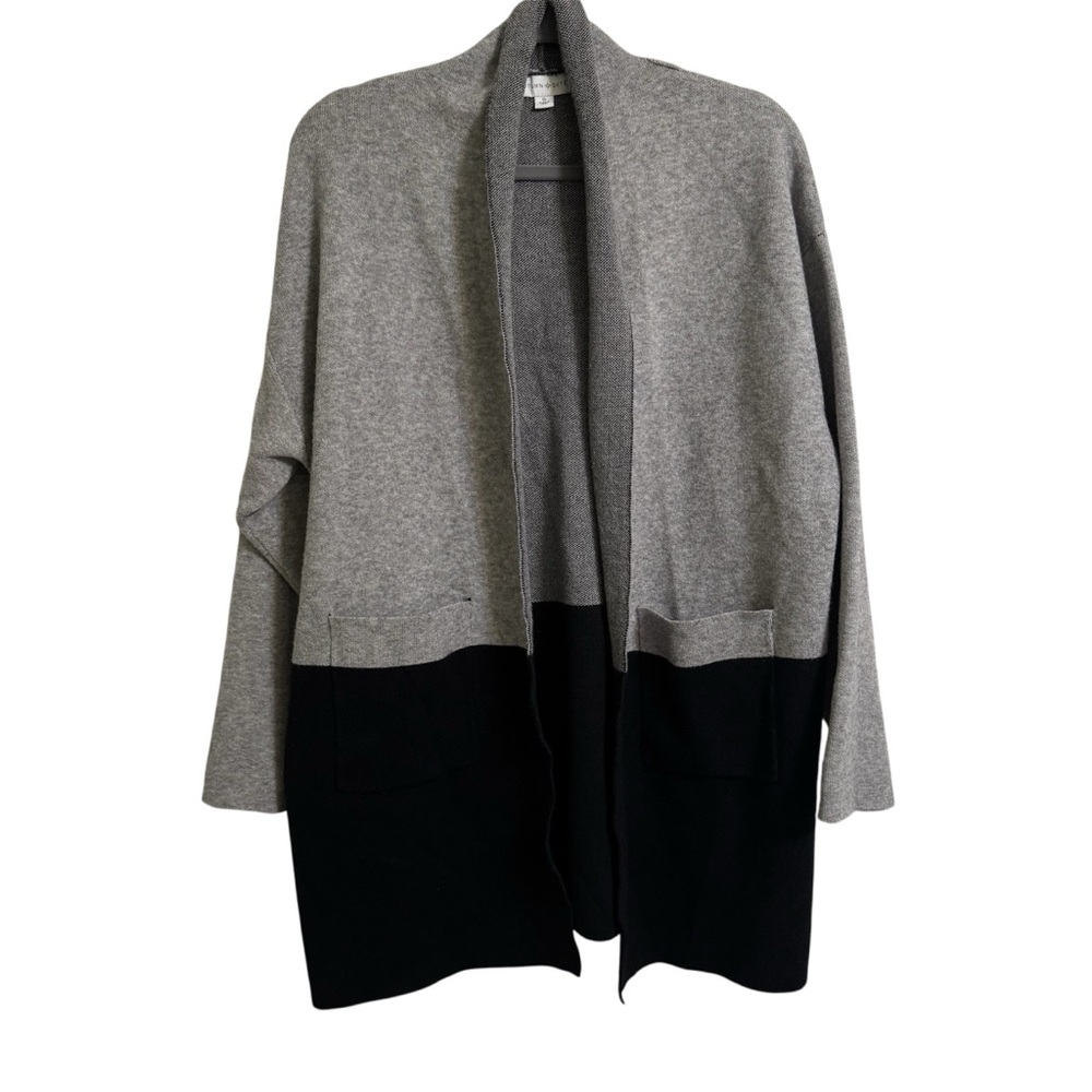 Autumn Sky Gray & Black Tailored Cardigan XL